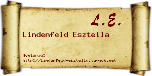 Lindenfeld Esztella névjegykártya